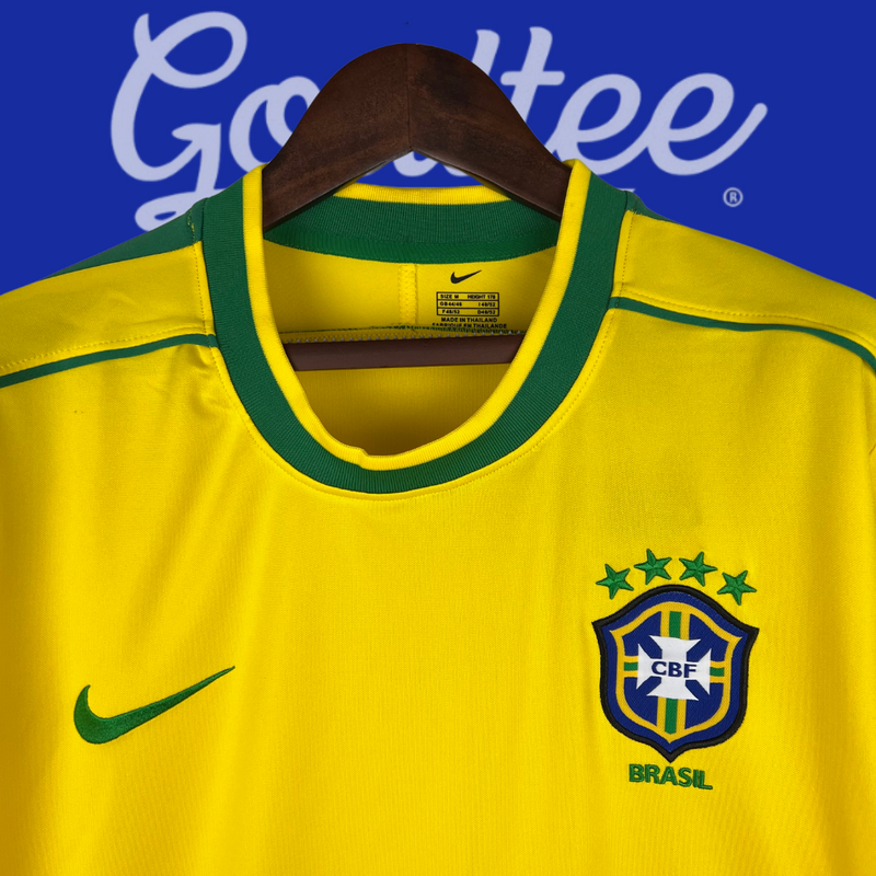 Camiseta Brasil 1998 (Manga Larga Retro)